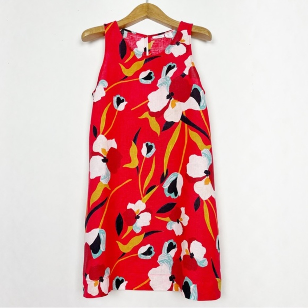 Sigrid Olsen Red Floral Midi Dress